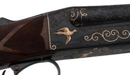 The Finest Most Elaborate Factory Gold Inlaid Engraved Winchester Model 21 Extant