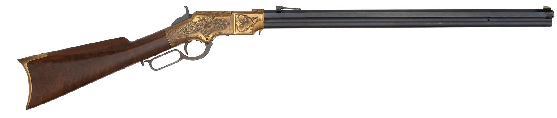 Deluxe Presentation Factory Hoggson Engraved Gilt Frame Henry Rifle