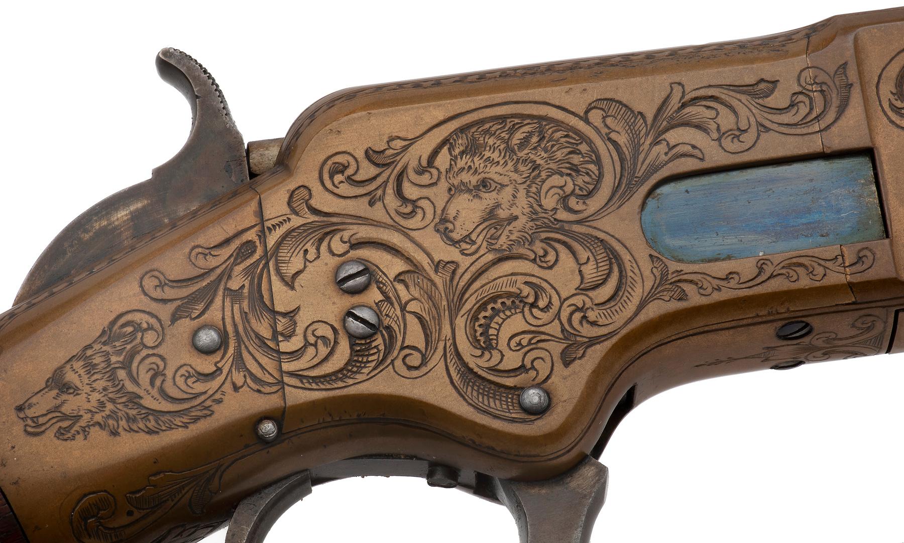 Unique Deluxe Factory Engraved Winchester Flat Side Model 1866 Musketoon