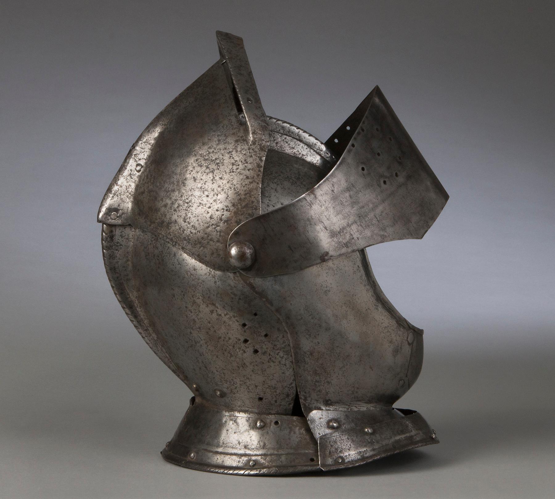 A Late 16th Century European Close Helmet with Gorget Circa 1590