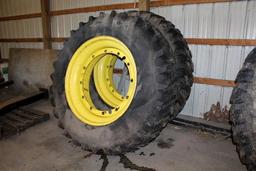 (2) FIRESTONE 20.8R 42 TIRES ON