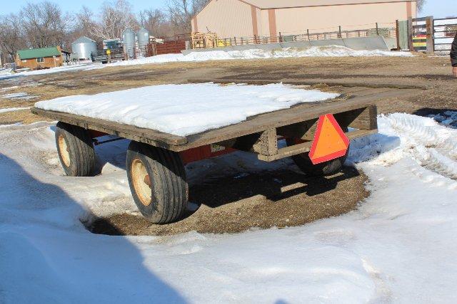 8' X 14' FLAT RACK ON 10 TON RUNNING GEAR