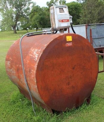 500 GALLON FUEL BARREL WITH GASBOY PUMP