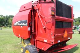 NH BR780 ROUND BALER, TWINE TIE, MONITOR,