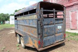 *** 2006 STOCK 16' LIVESTOCK TANDEM AXLE TRAILER,