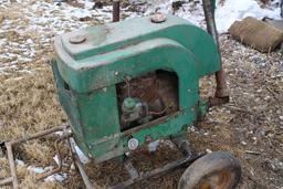 JD LA GAS ENGINE ON CART, HAS NOT RAN IN YEARS,