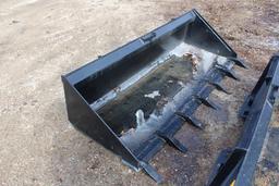 QUICK TACH 78" MATERIAL BUCKET WITH TEETH,