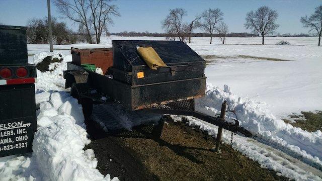 2000 HOME MADE 5' X 10' 2-WHEEL TRAILER, WITH 3 JOB BOXES, PLATE # AAGK708