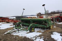 (2) 8' JD 9300 PRESS DRILLS WITH HITCH,