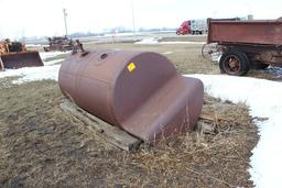 OLD STEEL TANK FOR HORSE DRAWN WAGON