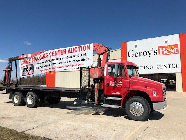 *** 2002 Freightliner FL80 truck, flatbed, diesel, tandem axle, 289,856 miles showing, Eaton