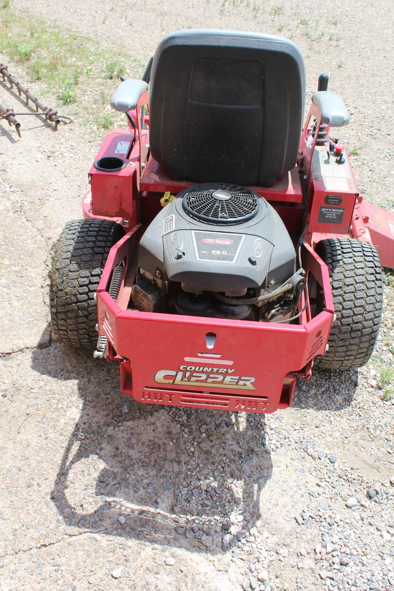 COUNTRY CLIPPER 48" ZERO TURN MOWER, 22 HP,