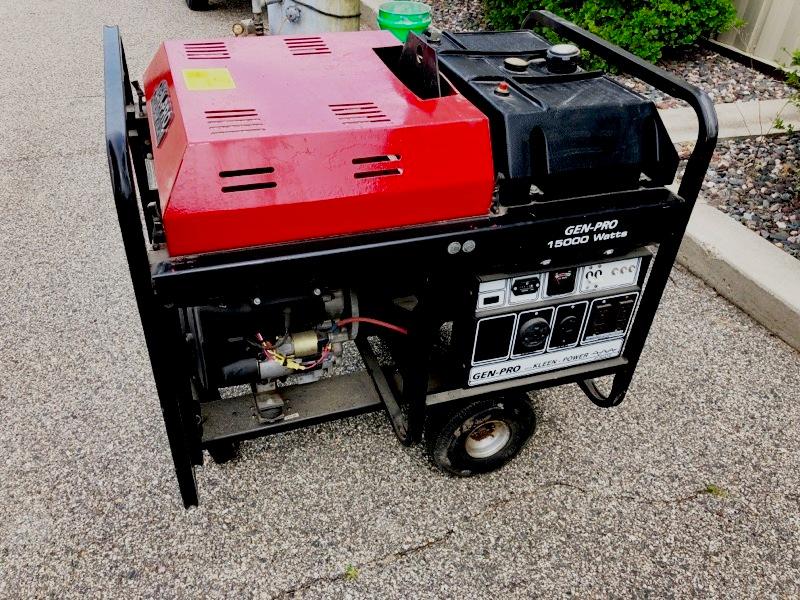 GEN PRO  15,000 WATT PORTABLE GENERATOR ON