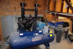 CASTAIR HORIZONTAL 120 GAL AIR COMPRESSOR,