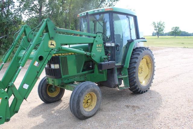 1997 JOHN DEERE 6300 2WD. TRACTOR, 16 SPEED,