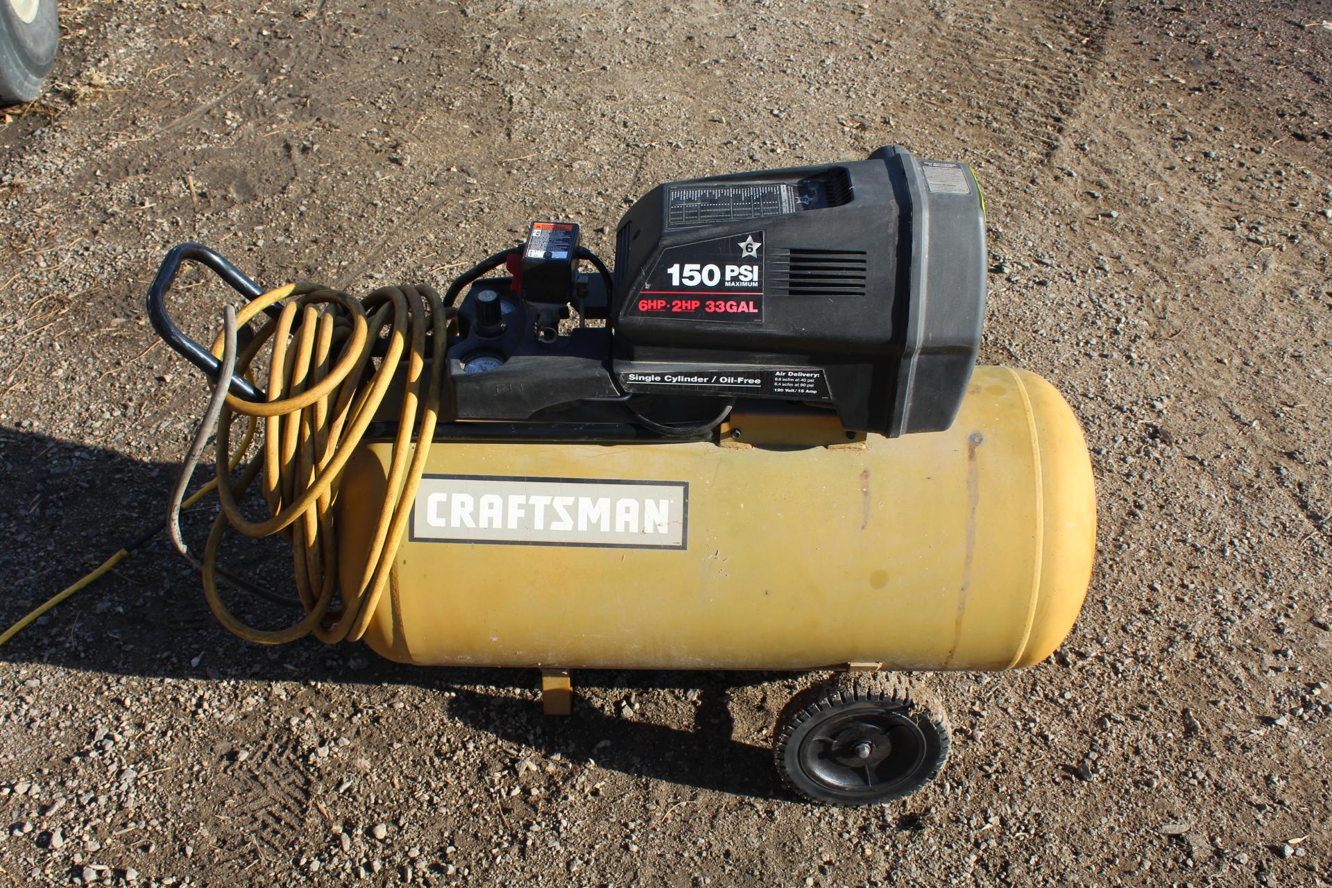 CRAFTSMAN AIR COMPRESSORS, 6 HP, 33 GAL, 150 PSI