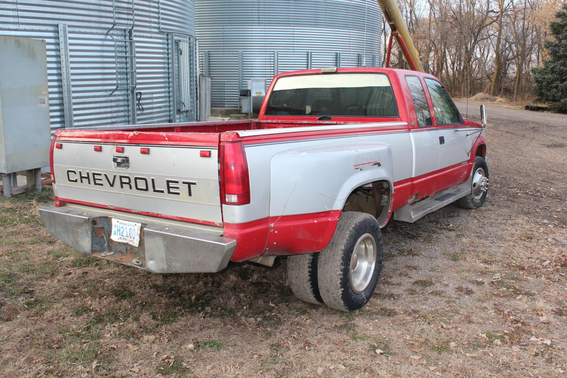 1993 CHEVROLET SILVERADO 3500 1 TON DUALLY LONGBOX