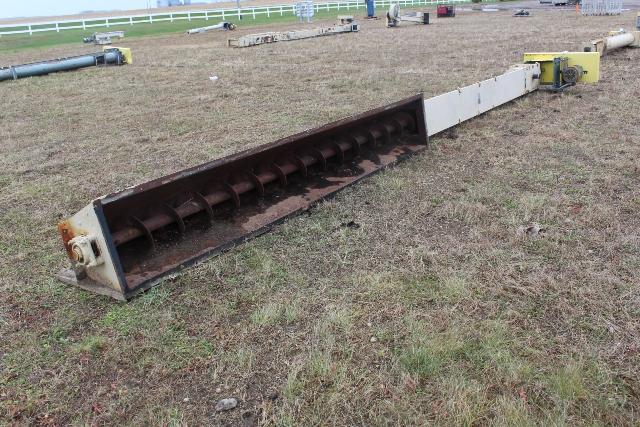 10" X 23 U TROUGH AUGER, ELECTRIC MOTOR,