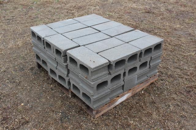 (2) PALLETS OF CEMENT BLOCKS,