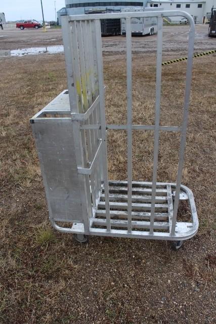 27" X 41" X 61"  4 WHEEL ALUM CART