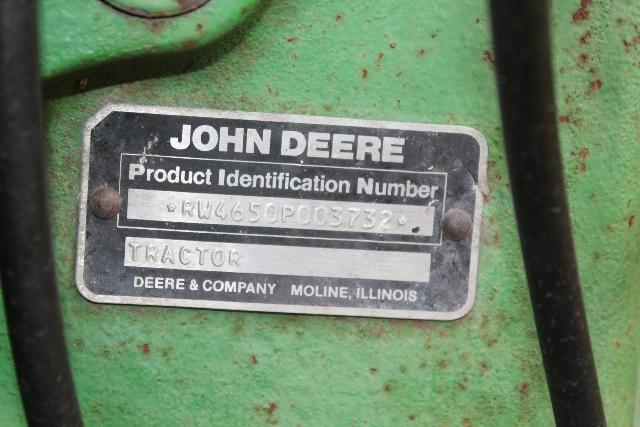 1984 JOHN DEERE 4650 2 WD TRACTOR,