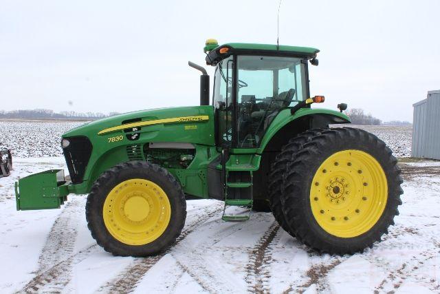 2007 JD 7830 MFWD TRACTOR, POWERQUAD,