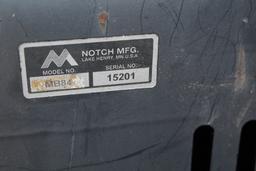 NOTCH 85" SNOW BUCKET, SKIDLOADER QUICK TACH