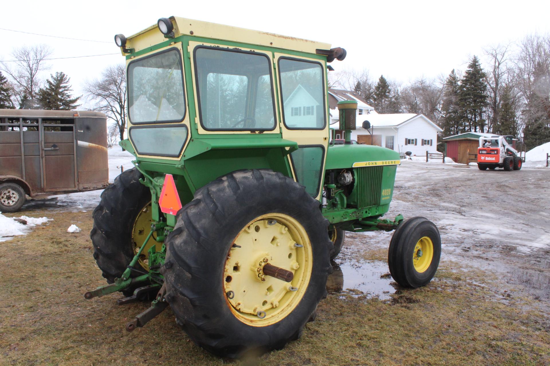 1968 JOHN DEERE 4020 DIESEL, SYNCRO, HINIKER CAB,