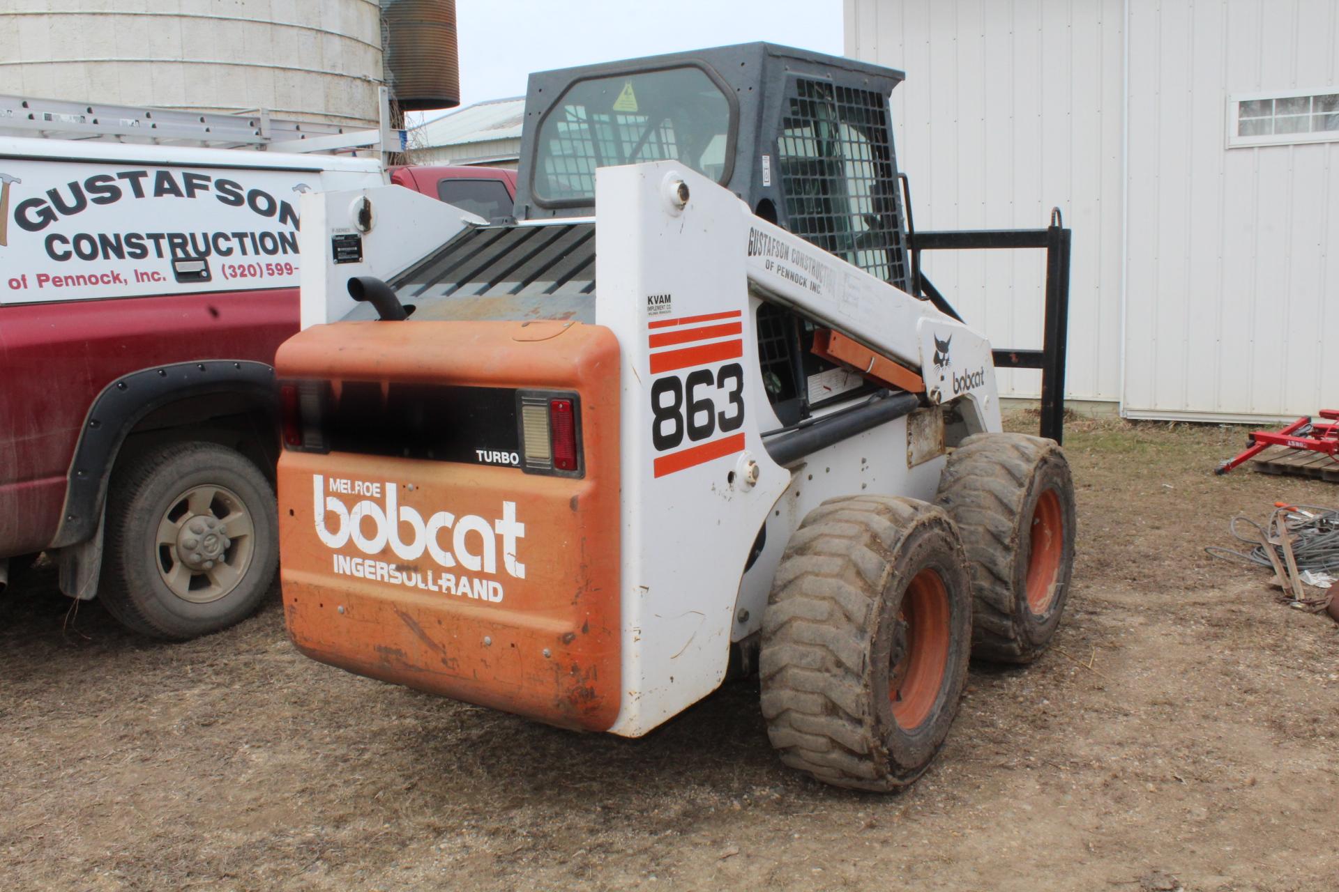 1998 BOBCAT 863 SKIDLOADER, ENCLOSED CAB,