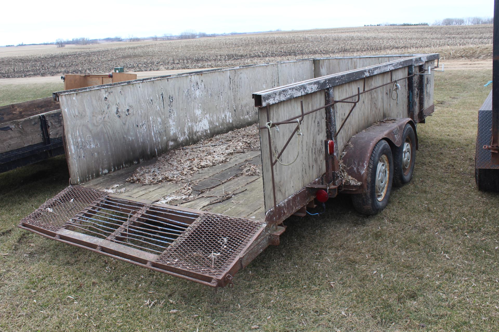 *** 1984 AA 7' X 16' TANDEM AXLE TRAILER,