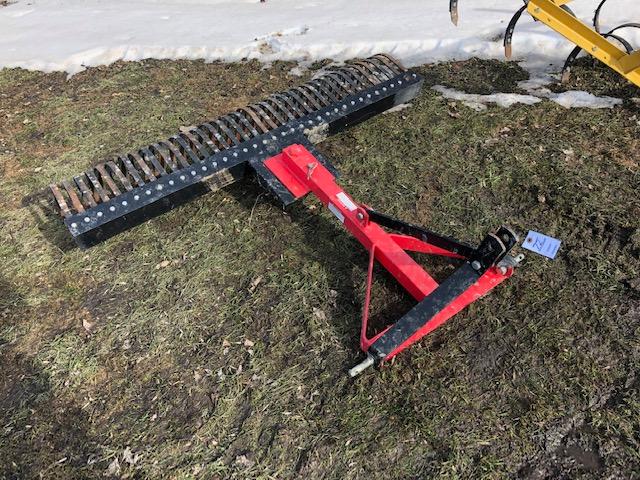 6' 3PT LANDSCAPE GROOMING RAKE