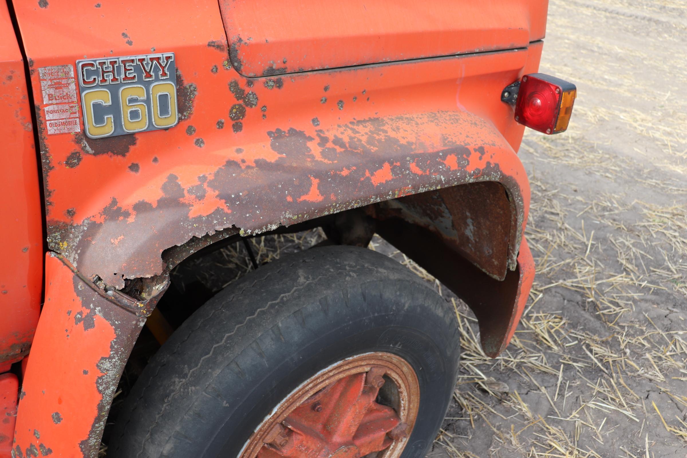 *** 1975 CHEVY C-60SINGLE AXLE TRUCK, 11' STEEL