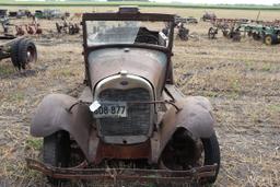 *** 1929 FORD MODEL A, SPOKE RIMS, CAB CUT OFF,