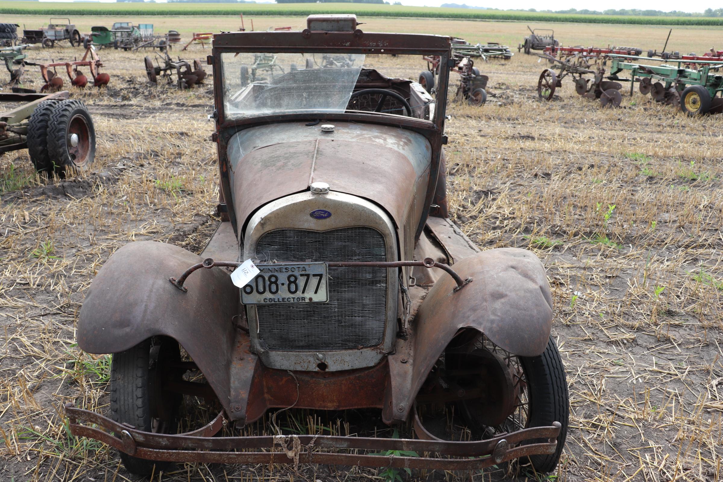 *** 1929 FORD MODEL A, SPOKE RIMS, CAB CUT OFF,