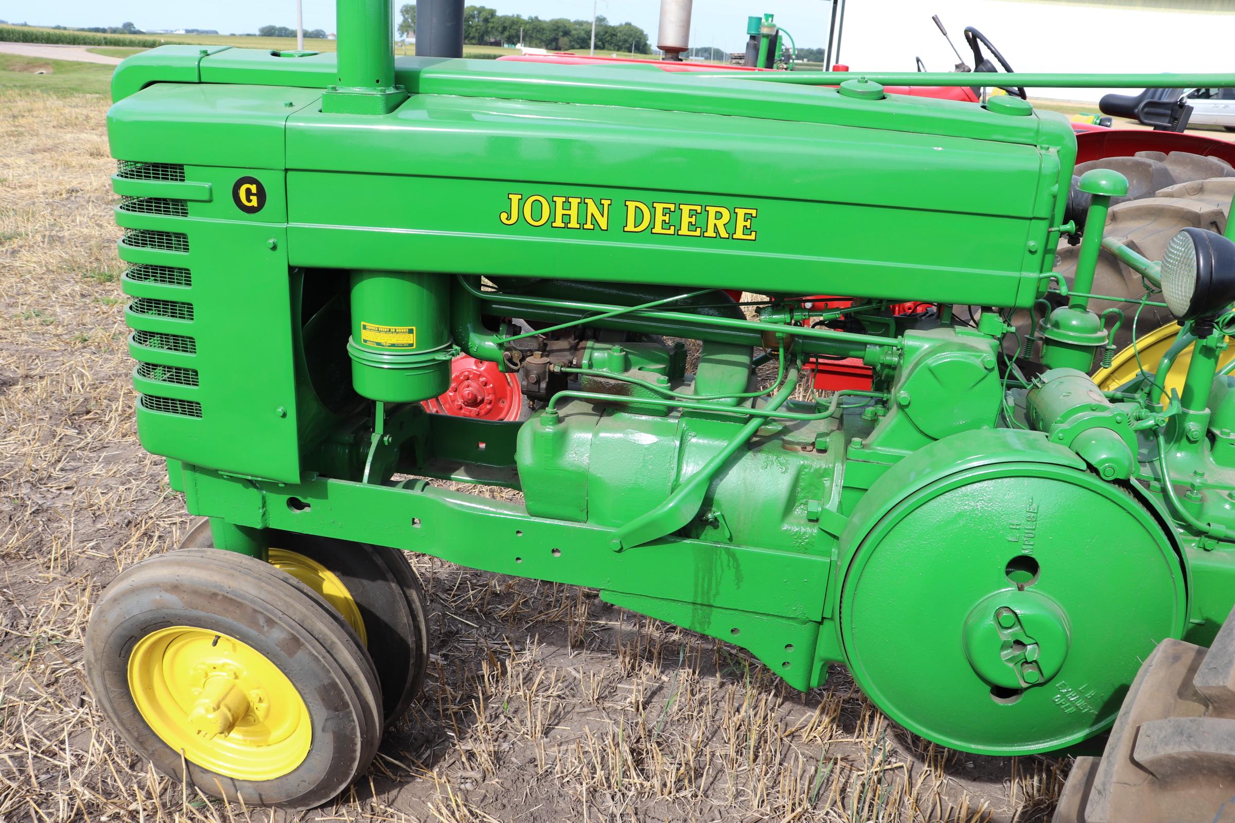 1950 JOHN DEERE G, RESTORED, NF, ROLL-O-MATIC,