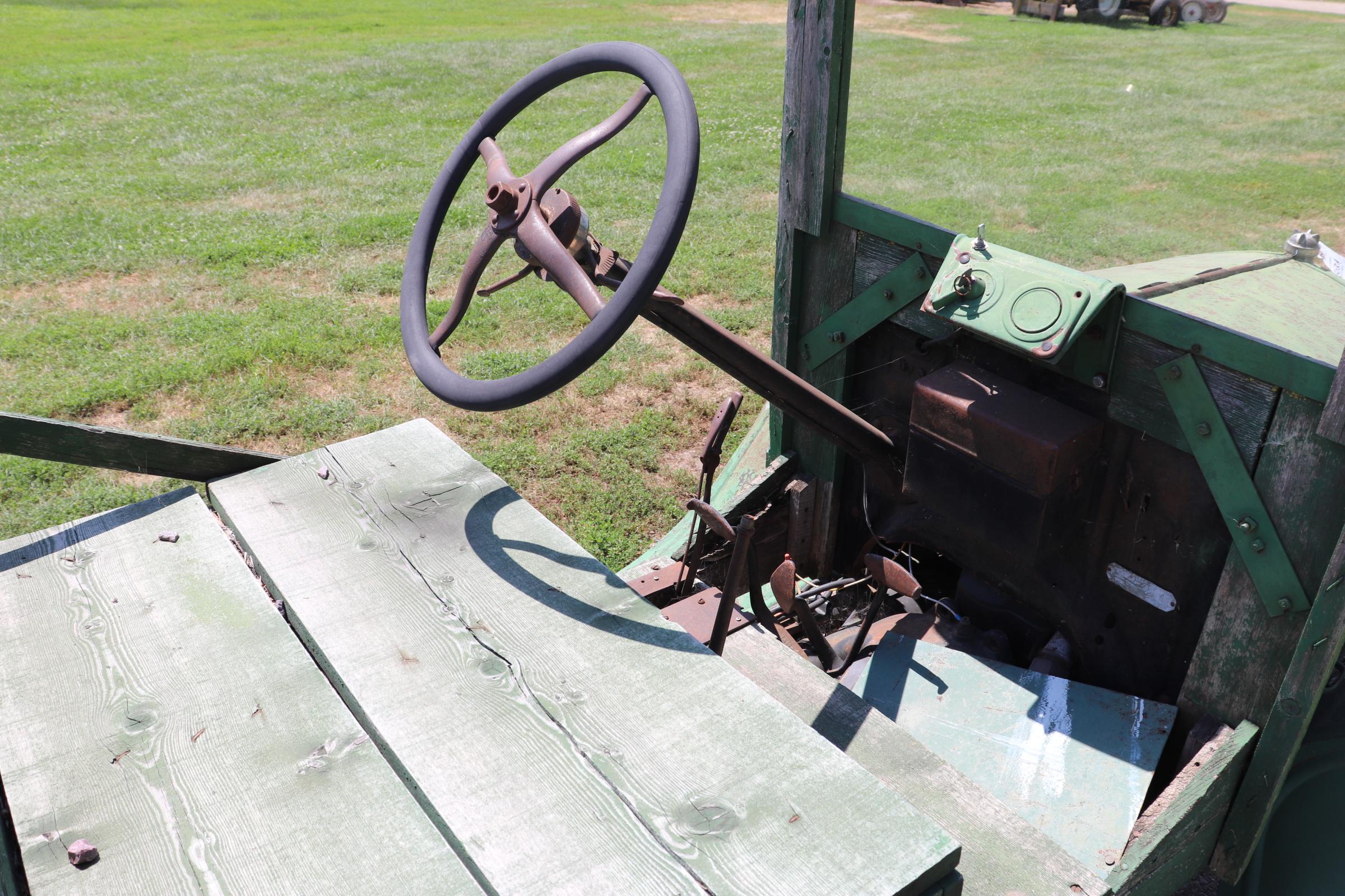 FORD MODEL TT, PAINTED GREEN, WOOD SPOKE,