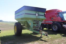 PARKER 510 GRAIN CART, SCALE, 12" FRONT DISCHARGE AUGER, 24.5-32's, LIGHTS, SMALL 1000 PTO,