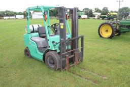 2004 MITSUBISHI 20 FORKLIFT, MODEL FG20ZT, 2 STAGE