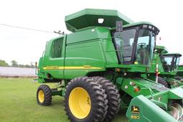 2002 JOHN DEERE 9550W COMBINE, 480/80R 38 DUALS,