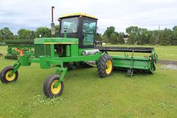 JOHN DEERE 2320 SWATHER, (6) SUITCASE WEIGHTS,