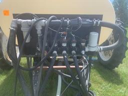 PULL TYPE SPRAYER/BANDER, 13.6X46 SINGLES, NOZZLES SET AT 22” SPACING,