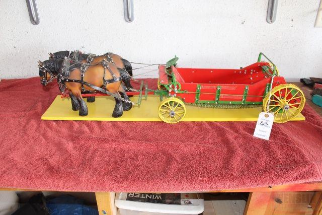 CUSTOM HORSE DRAWN MANURE SPREADER WITH