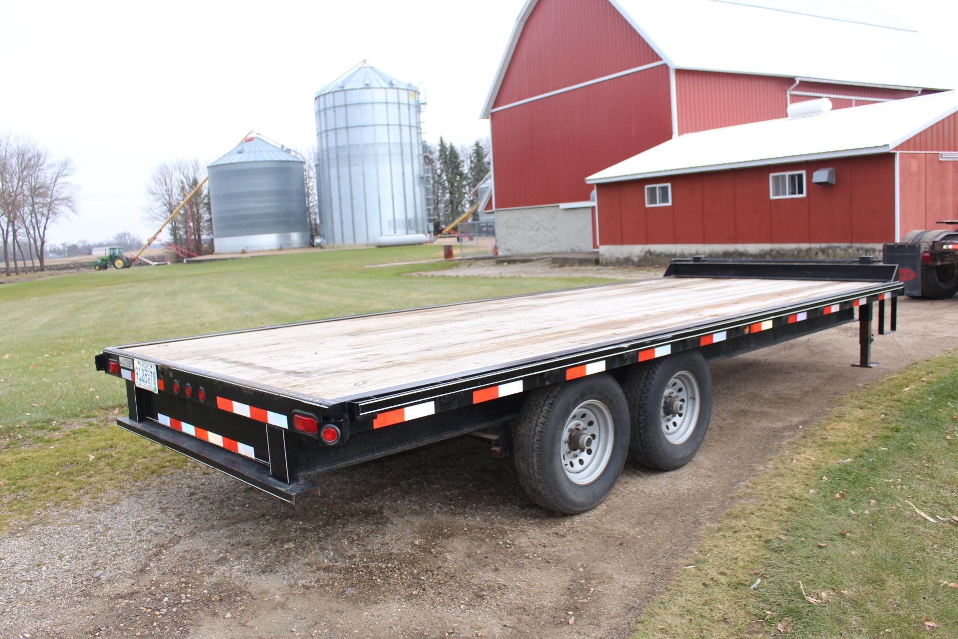 *** 2008 DELTA 20' FLATBED TANDEM AXLE TRAILER,