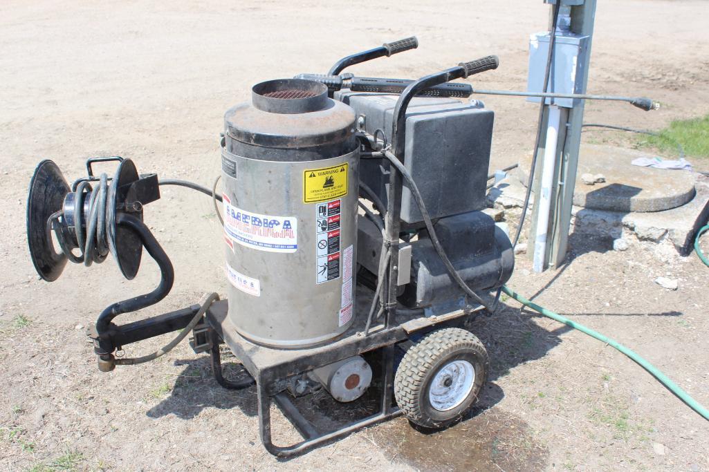 All American Hot Pressure Washer, Hose Reel, 2300 PSI, 4 GPM