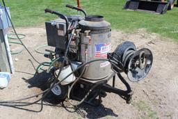 All American Hot Pressure Washer, Hose Reel, 2300 PSI, 4 GPM