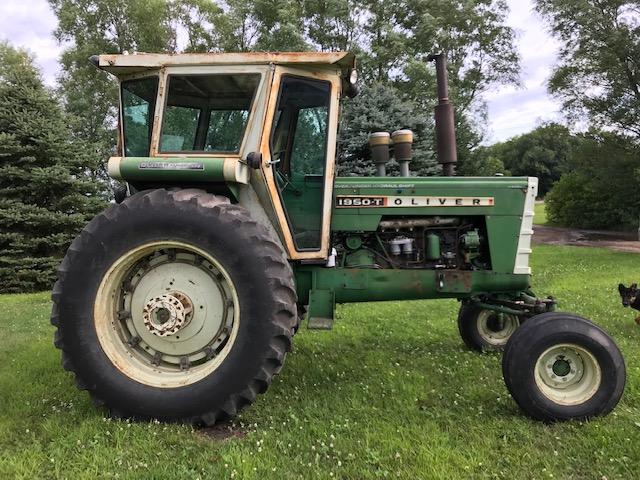 OLIVER 1950T OVER UNDER TRACTOR, CAB, DIESEL,