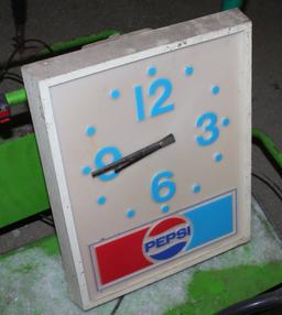 PEPSI CLOCK, NEEDS REPAIR