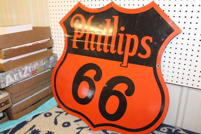 29 1/4" X 29 1/2" PHILLIPS 66 DOUBLE SIDED