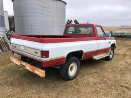 ***1986 GMC SIERRA CLASSIC 2500, 350 GAS, AUTO, AC, TILT, CRUISE, CLOTH, PW/PL, AM-FM-CASS.,