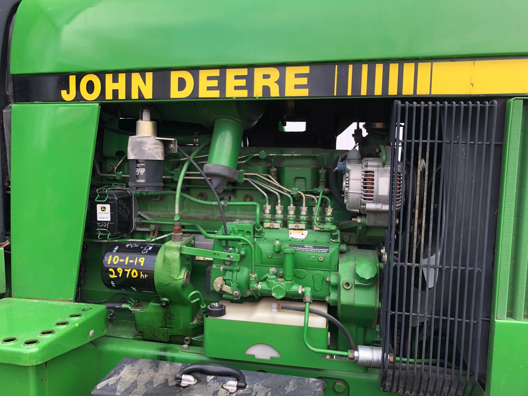 1992 JOHN DEERE 4555 MFWD TRACTOR, 2975 HRS SHOWING,